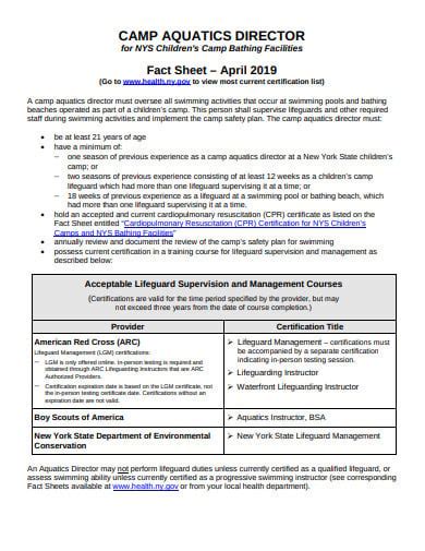 Lifeguarding Instructor Course Fact Sheet 